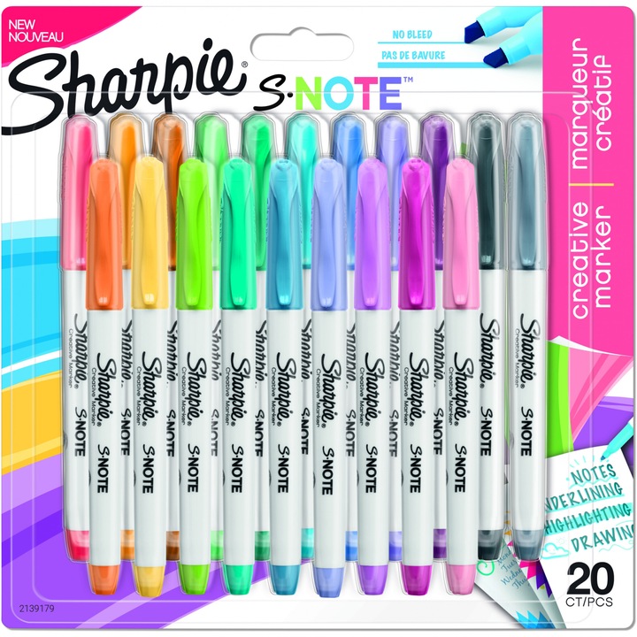 Комплект 20 творчески маркера Sharpie S-Note Pastel
