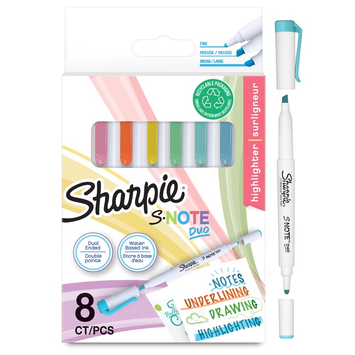 Комплект 8 творчески маркера Sharpie S-Note Pastel