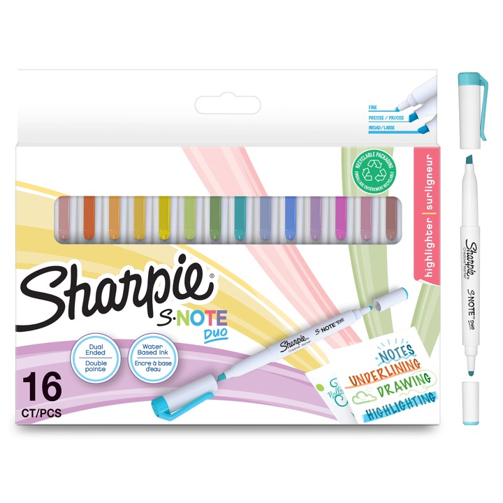 Комплект 16 творчески маркера Sharpie S-Note Pastel