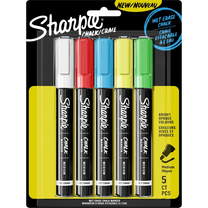 Комплект от 5 тебеширени маркера Sharpie Аssorted Liquid