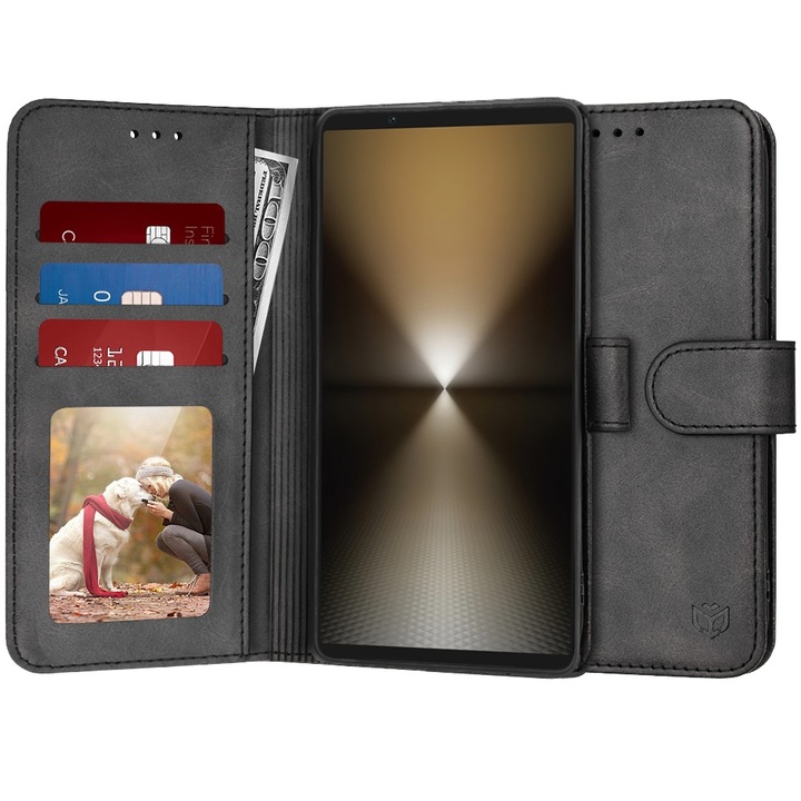 Калъф за Sony Xperia 1 VI, Techsuit Diary Book, черен