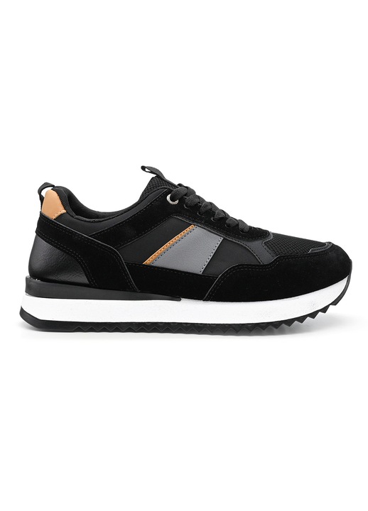 Pantofi sport de barbati, Cu insertii de plasa, B4008, Negru
