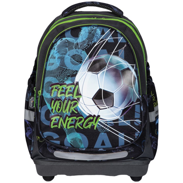 Ghiozdan anatomic S-cool, Football, 38x39x19.5 cm