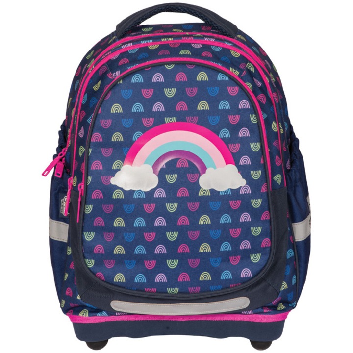 S-cool Iskolatáska anatómiai, Rainbow, 38x39x19.5 cm