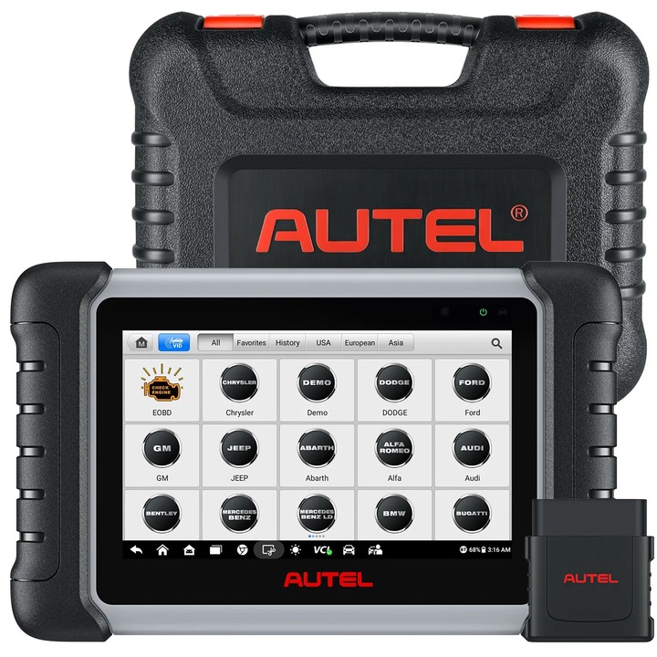 Професионален тестер за автомобили AUTEL MK808K-BT PRO, Android 11, 7-инчов дисплей, 4GB RAM + 64GB памет, ECU кодиране, мултибрандова диагностика, 36+ специални функции, двупосочно управление, 5000Mah батерия, Bluetooth комуникация, румънски език