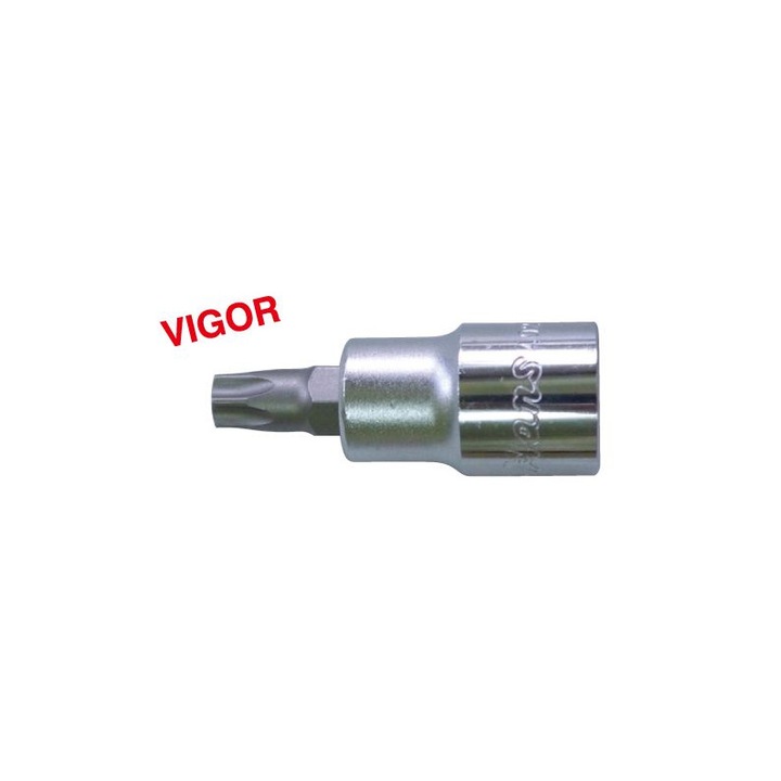 Bit de impact cu soclu tubular, profil torx, prindere 1/2 inch, deschidere cheie T70, lungime 55 mm