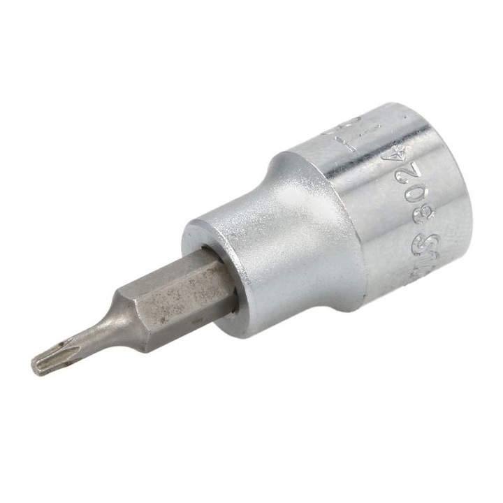 Bit de impact cu soclu tubular, profil torx, prindere 3/8 inch, deschidere cheie T8, lungime 48 mm