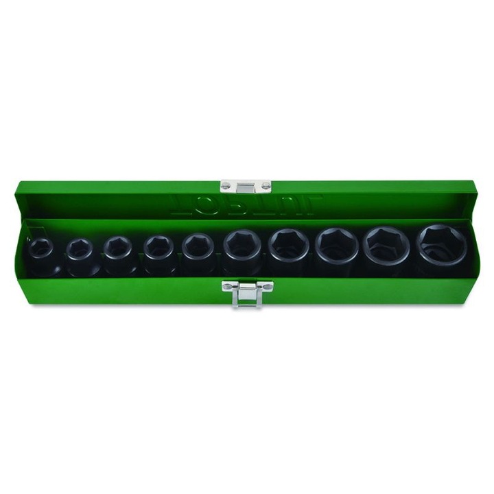 Комплект от 10 къси гаечни ключове, шестостенен профил, размер на вложката 1/22 инча, отвор на гаечния ключ 10 мм, 11 мм, 12 мм, 13 мм, 14 мм, 17 мм, 19 мм, 21 мм, 22 мм, 24 мм