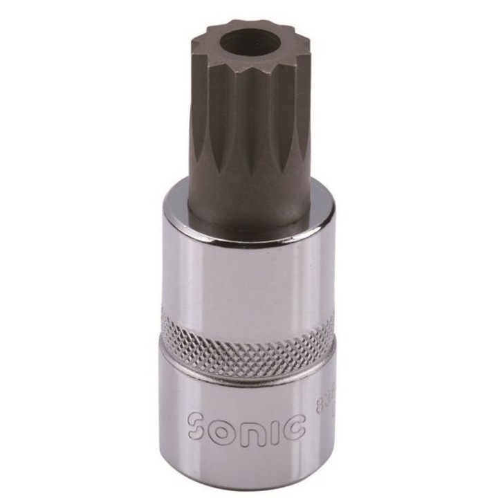 Bit de impact cu soclu tubular, profil Spline, prindere 1/2 inch, deschidere cheie M16, lungime 62 mm