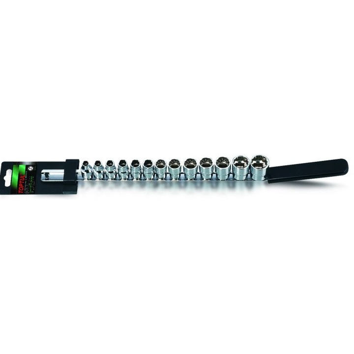 Комплект от 13 гаечни ключове, 3/8 инча квадратна отвертка, шестограм, размери 7 мм, 8 мм, 9 мм, 10 мм, 11 мм, 12 мм, 13 мм, 14 мм, 15 мм, 16 мм, 17 мм, 19 мм, 21 мм, сатен