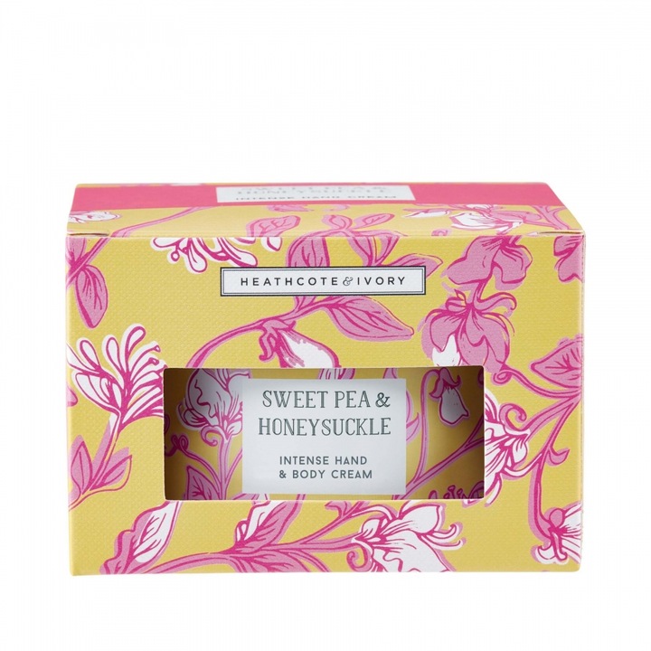 Tápláló krém kézre és testre - Sweet Pea & Honeysuckle, Heathcote & Ivory Ltd., 200 ml