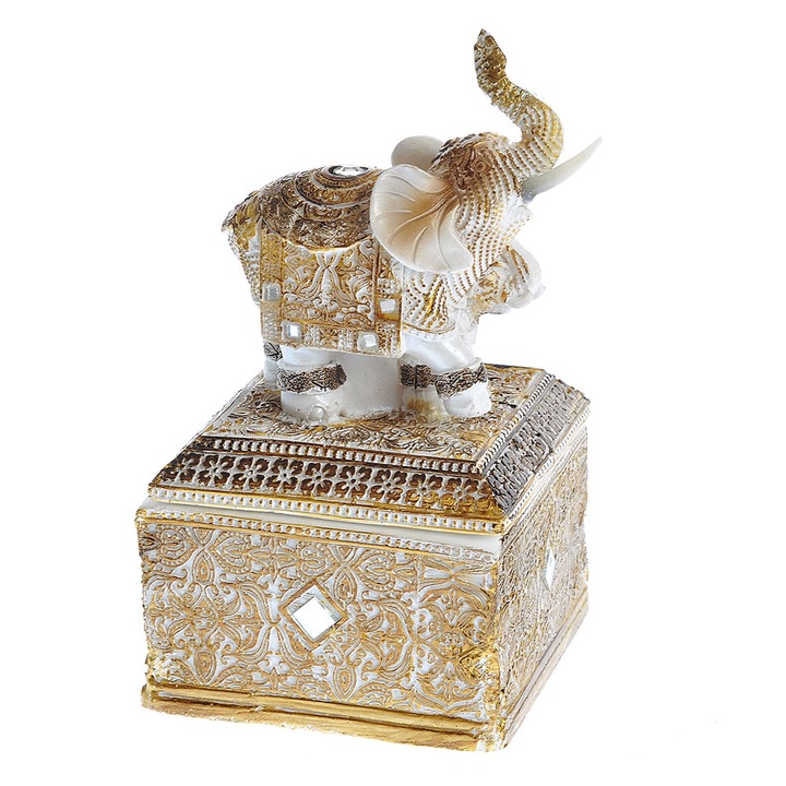 Statueta elefant din polirasina 16.5 cm, Meli Melo Paris