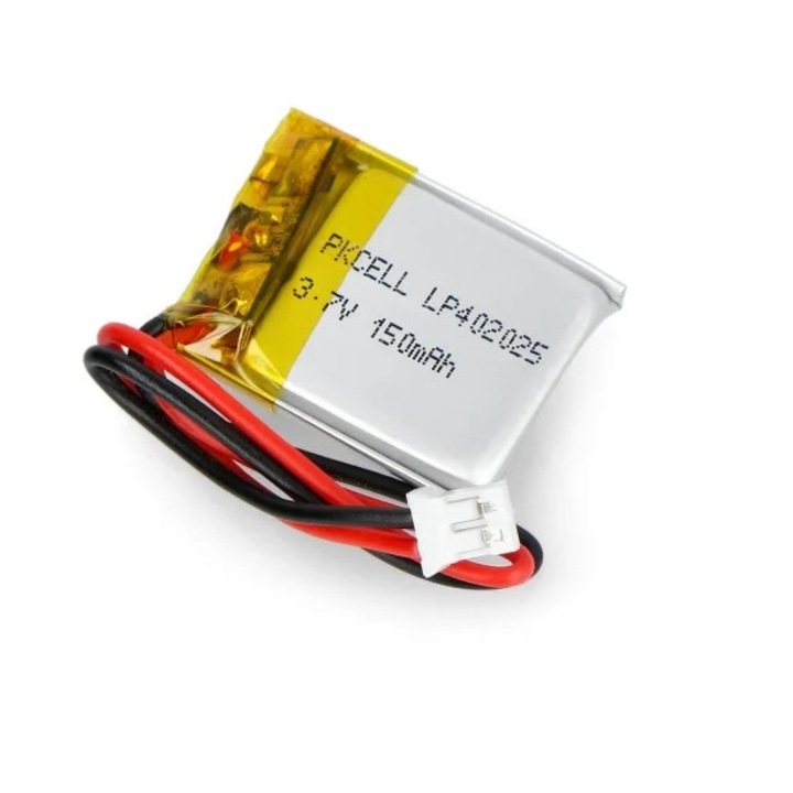 Acumulator Lithium Poliymer 21461 150mAh 3.7V conector JST 27x20.5x4.3mm AKYGA POMORONI Battery