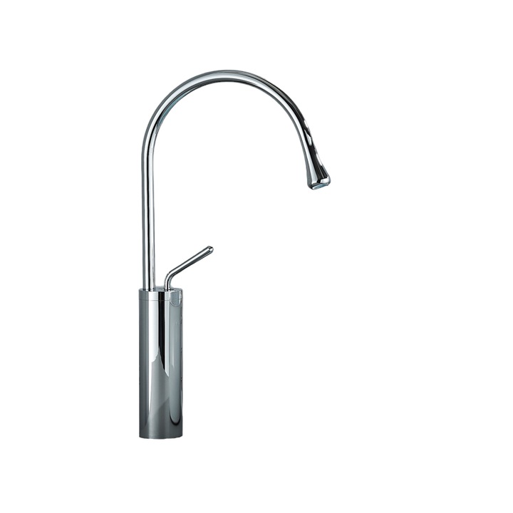 Смесител за мивка, цвят хром, модерен модел, тънък смесител, размер 47 см