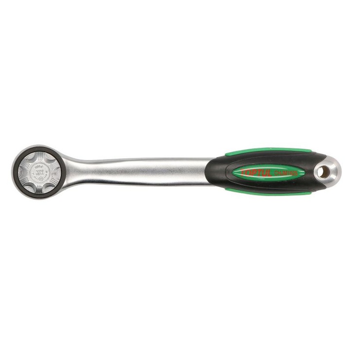 Antrenor clichet reversibil TOPTUL, eliberare rapida, 72 dinti, antrenor patrat 1/2 inch, lungime 250 mm, finisaj satinat