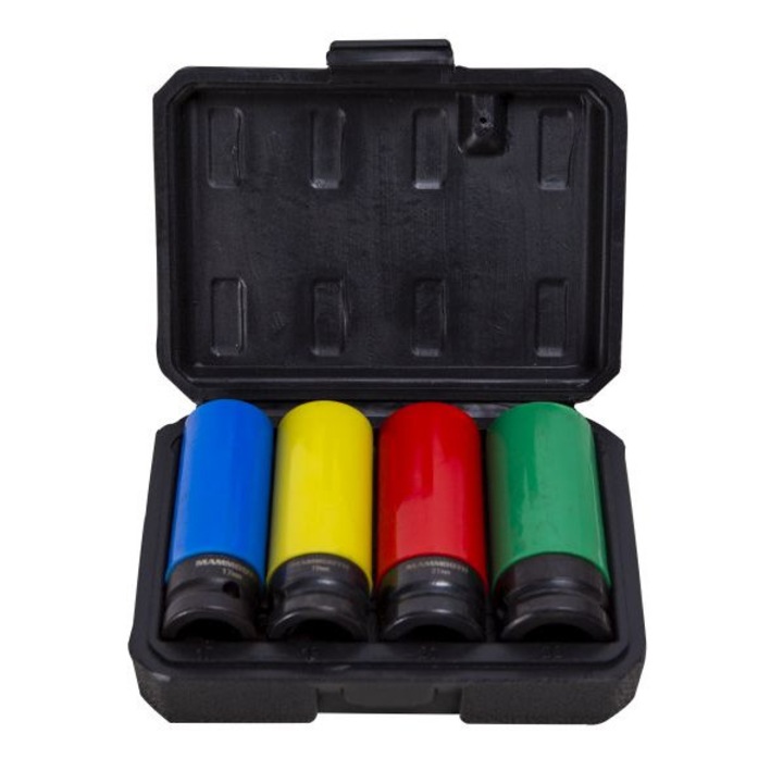 Set 4 bucati tubulare impact, dimensiune tubulara 1/2 inch, profil hexagonal