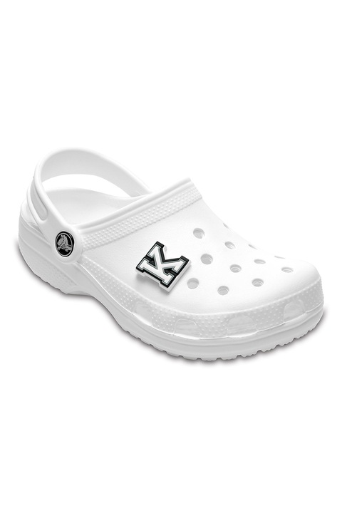Crocs, Джибиц Letter K Jibbitz™, Черен, Бял, Пепеляво сиво