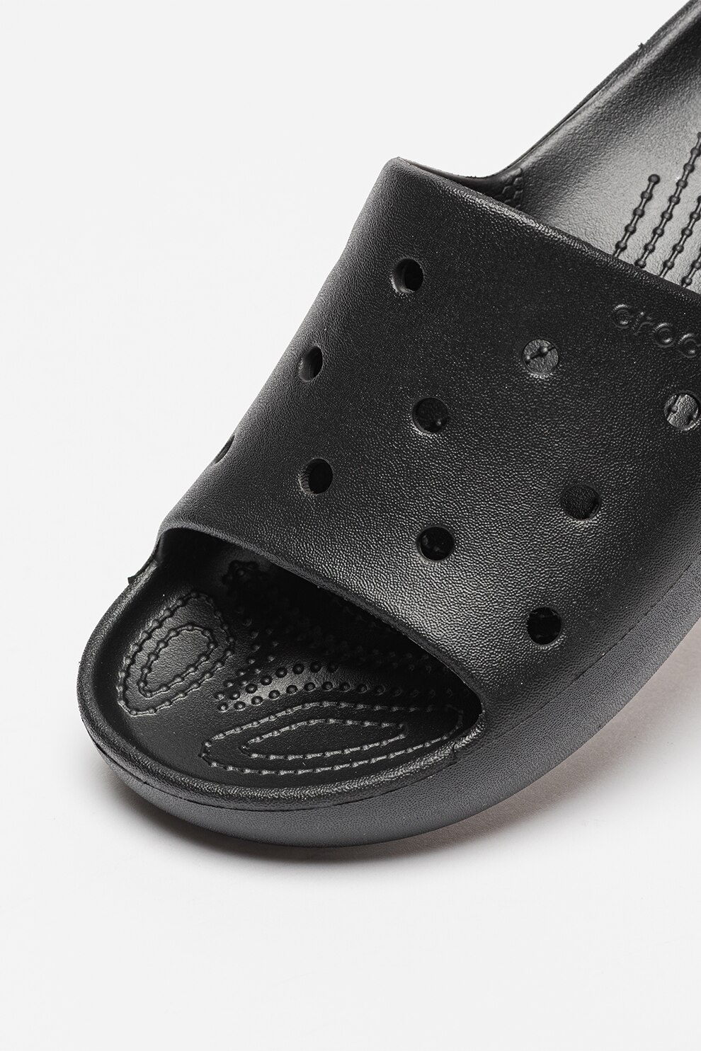 Crocs, Papuci unisex cu aspect perforat, Negru, 41-42 - eMAG.ro