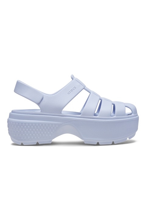 Crocs, Sandale fisherman de cauciuc Stomp, Albastru pastel