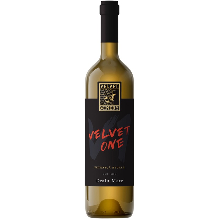 Vin Alb Velvet One, Feteasca Regala, Sec, 0.75l