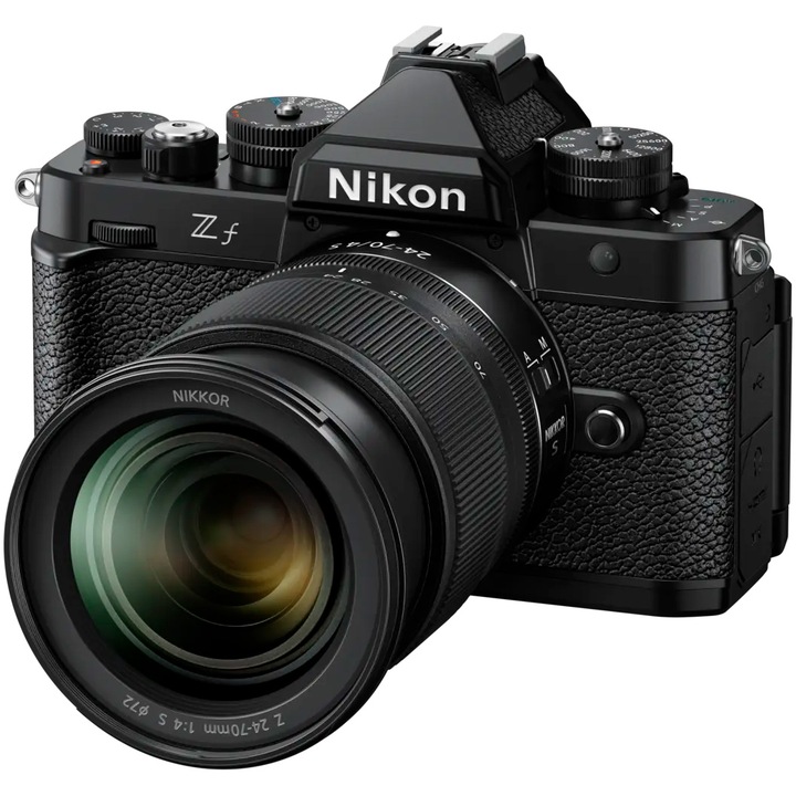Nikon Z fényképezőgép, teljes képkocka, 24,5 MP, 4K + objektív 24-70 mm f/4 S, fekete