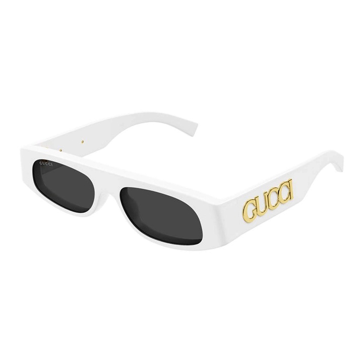 GUCCI női napszemüveg, fehér, acetát, fekete lencsék, 51-16-140