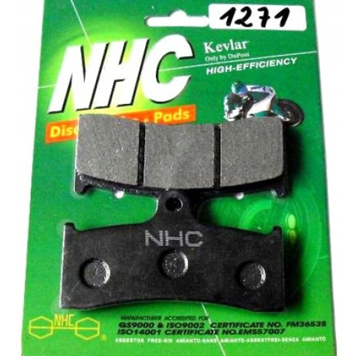 Placute frana fata NHC pentru Honda CB 1300, Kawasaki ZX 750, Yamaha YZF-R7, 91.8x51.7x8.5mm