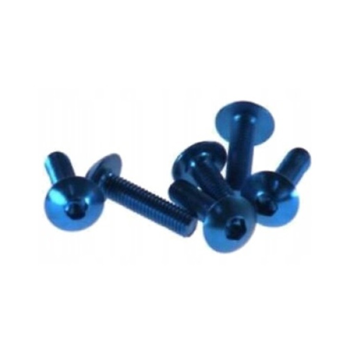 Surub caroserie, Vicma M5x20, aluminiu, albastru