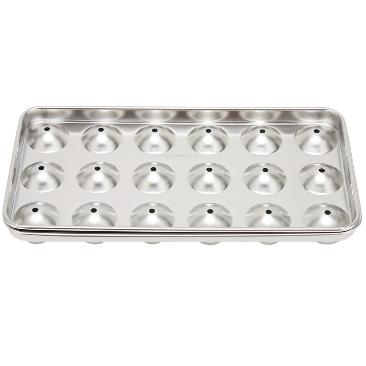 Forma cuburi de ghetata, inox, 20.7x10.6x3cm, argintiu