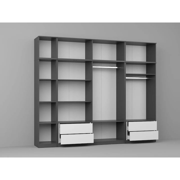 Carcasa Dulap, c16, Gri Antracit, Fara Usi, 288,4 cm