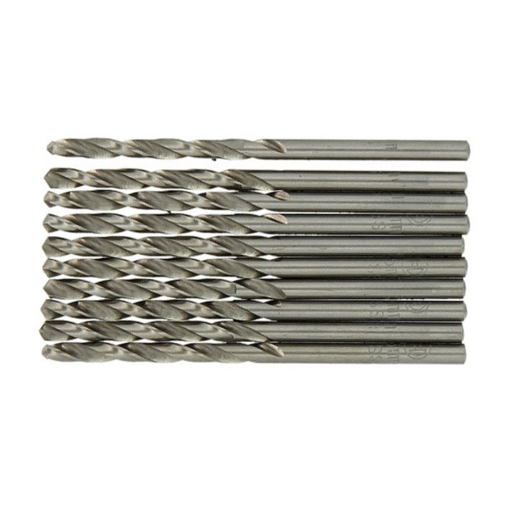 Set 10 bucati burghiu pentru metal BOSCH, diametru burghiu 3.5mm, lungime totala 70mm, lungime de lucru 39mm
