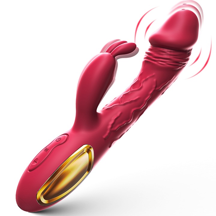 Vibrator, Dildo, multiple moduri de vibratie, roz, 20cm