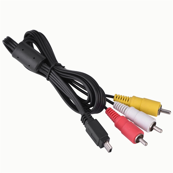 Tovbmup AV kábel, Mini USB 3 RCA-hoz, 1,2 m, fekete