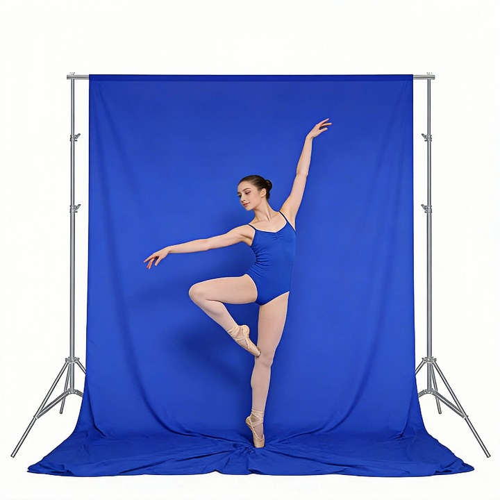 Fundal studio panza, BOMSTOM, Fundal fotografie, poliester, 200x300cm, albastru