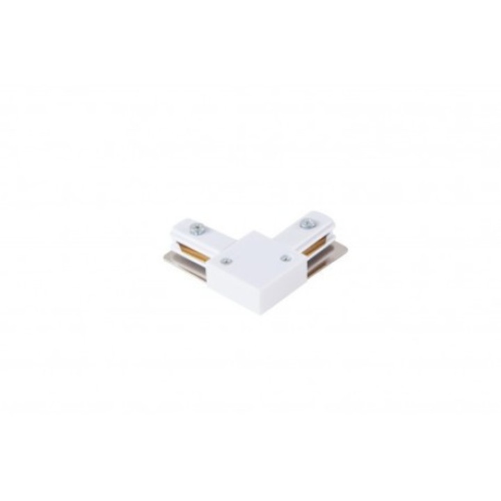 Conector unghiular 90 grade Azzardo pentru sina monofazica, alb