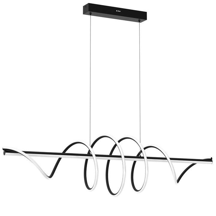 Függőlámpa Milagro Twist Black, 90W, fekete, modern design