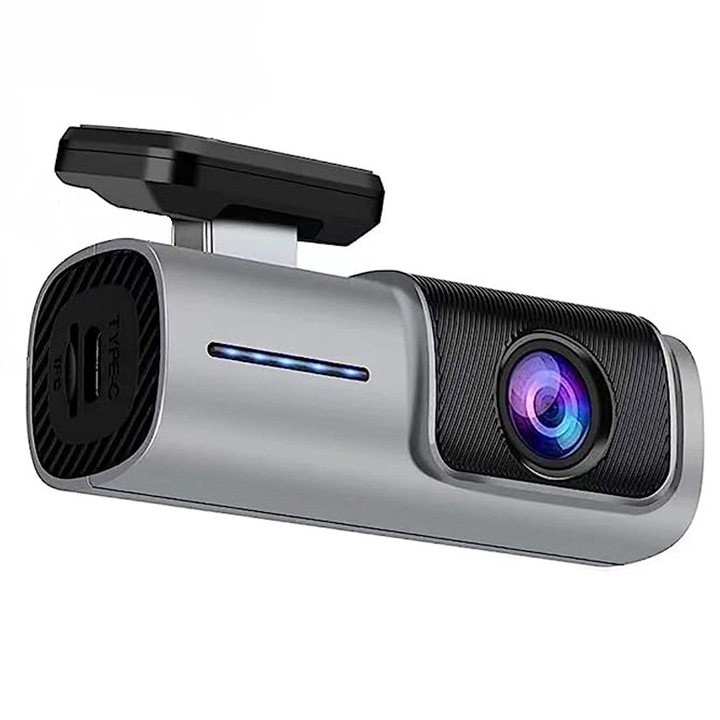 Sundiguer DVR камера за кола, 2.5K HD, цикличен запис, нощно виждане, сребрист, 2560x1600