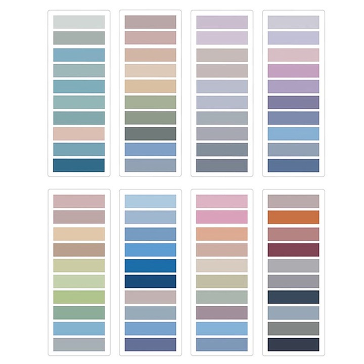 Комплект от 1600 самозалепващи етикета, маркира и подчертава важна информация, лесни за намиране, за архивиране на офис документи, водене на бележки, 55x150 мм, многоцветни