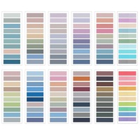 Set de 2400 de etichete autoadezive, marcheaza si evidentiaza informatiile importante, usor de gasit, pentru arhivarea documentelor de birou, luarea notitelor, 55x150mm, multicolore