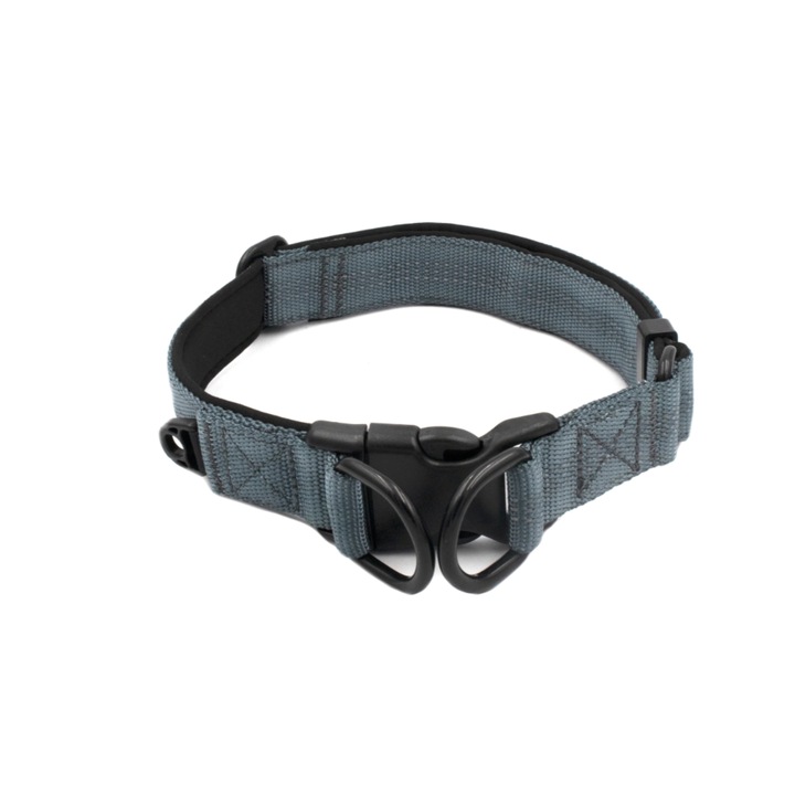 Zgarzi pentru animale de companie, zgarzi reglabile, FUIENKO zgarzi pentru caini mari, medii si mici, nailon reflectorizant, articole gri anti-intindere pentru animale de companie