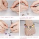 Set creativ DIY bratari, Yingyun®, accesorii pentru bijuterii, margele, bratari Reglabile cu Lant, coliere, facute din Metal si Sticla, 58 de Componente, Multicolor