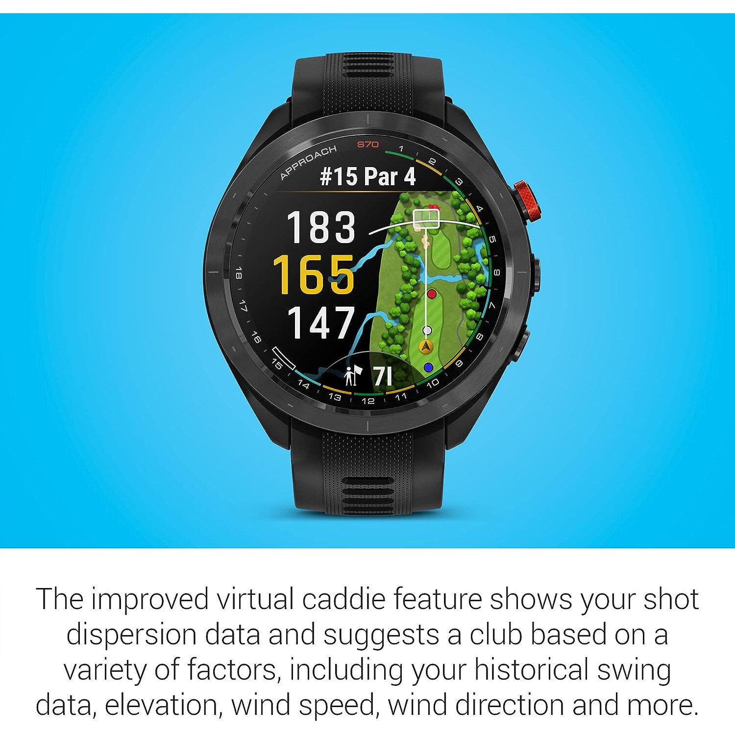 Smartwatch Golf Garmin Approach S70, 47mm, negru - eMAG.ro