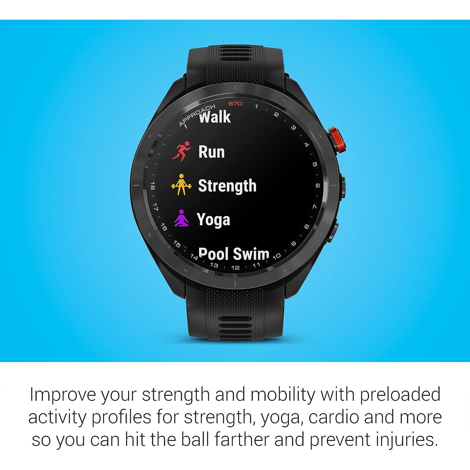 Smartwatch Golf Garmin Approach S70, 47mm, negru - eMAG.ro