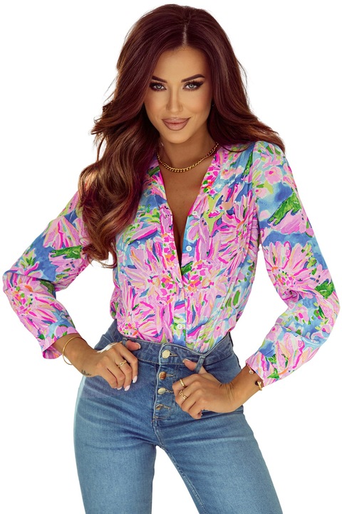 Hosszu ujju ing viragos/absztrakt mintaval, LC2553695-10