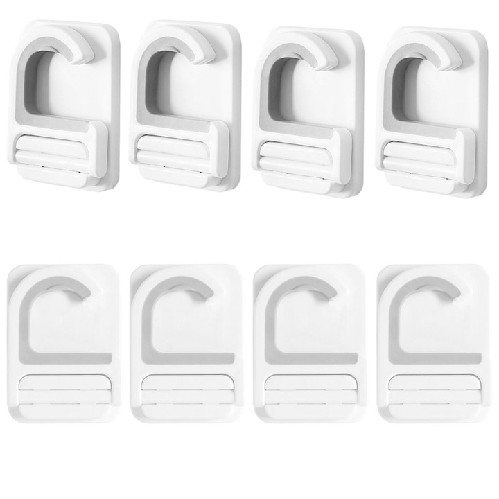 Комплект самозалепващи куки, AllizBan®, 8 бр., за закачане на моп, метла