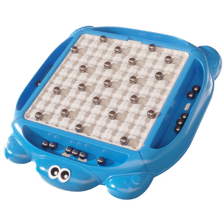 Mágneses sakk gyerekeknek, intelligencia serkentése, MzcrJosv®, 32 labda, hordozható, sokoldalú és kreatív, kék