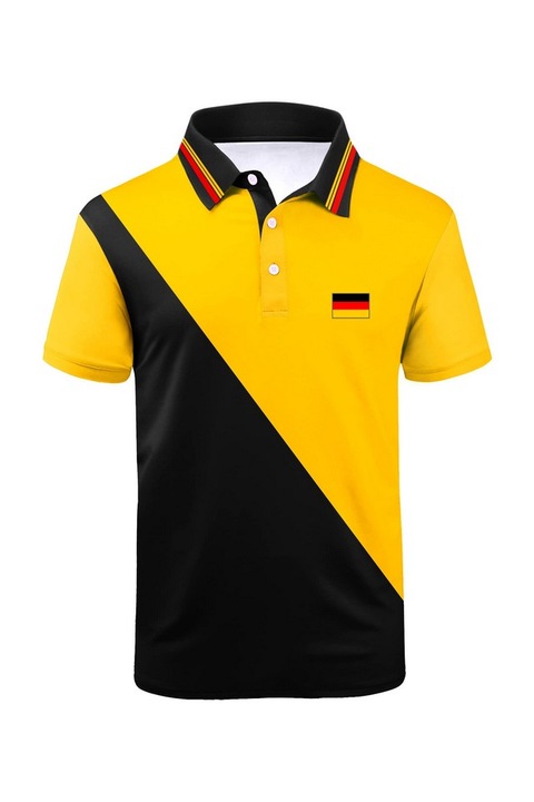 Ferfi hétköznapi poloing, nemet zaszlo, sarga, SwissWell, Sárga