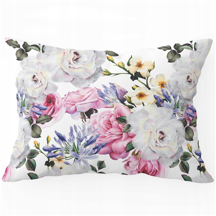 Fata De Perna Decorativa, HomeView, PDS010, 100% Poliester, 160G/M2, Multicolor, Fermoar, 40x60 cm