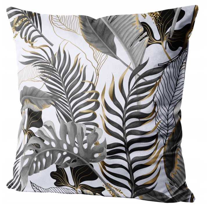 Fata De Perna Decorativa, HomeView, PVB046, Catifea, 100% Poliester, 230G/M2, Multicolor, Fermoar, L, 45x45 cm