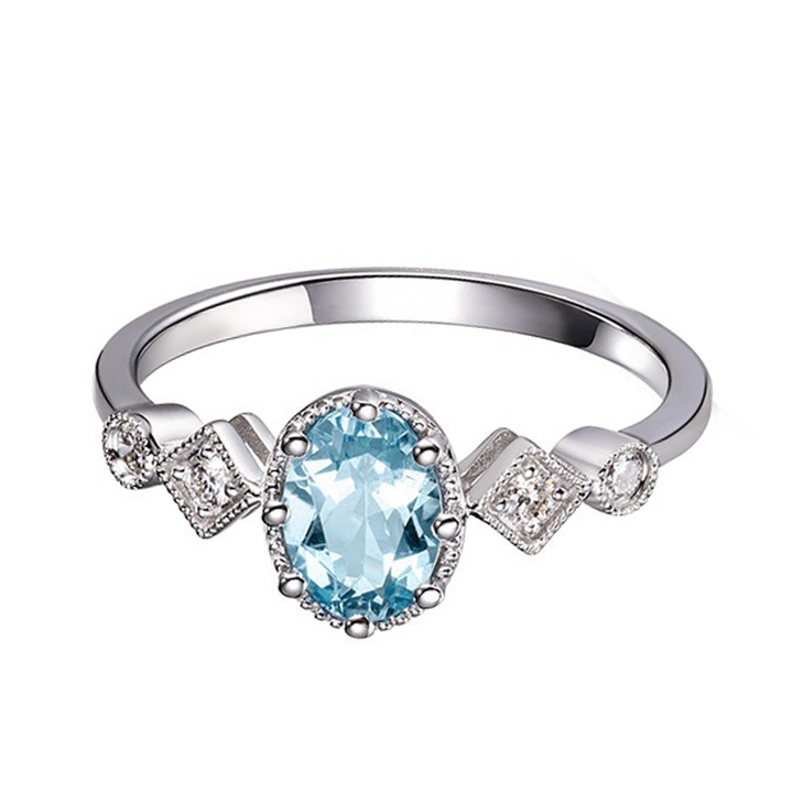 Inel reglabil cu zirconiu cubic, placat cu aur, argintiu